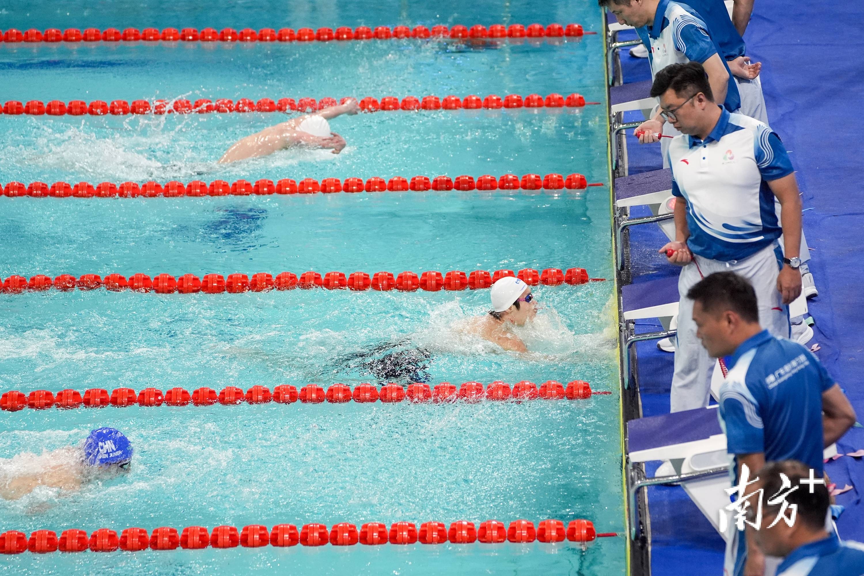 男子200米蝶泳徐放夺冠，广东队陈俊儿惜败摘铜